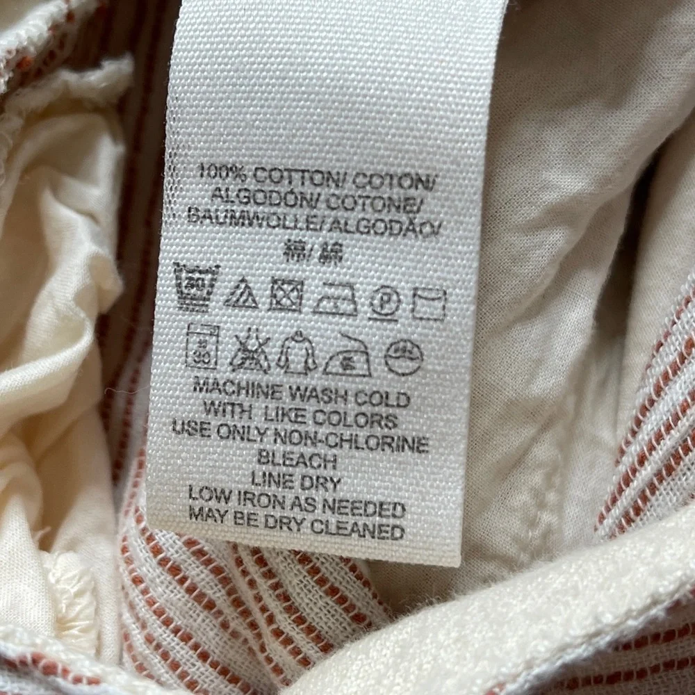 Free People Rumors Yarn Dye In Neutral Dusty Rose & Cream Size 0 Harem Pants